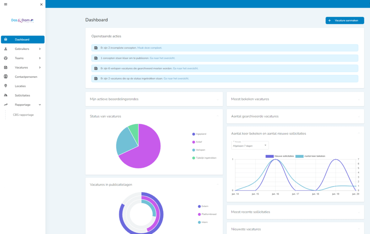 2.2 software versie van de TSF recruitment software