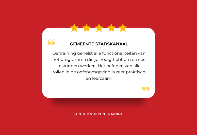 Gemeente stadskanaal - review training