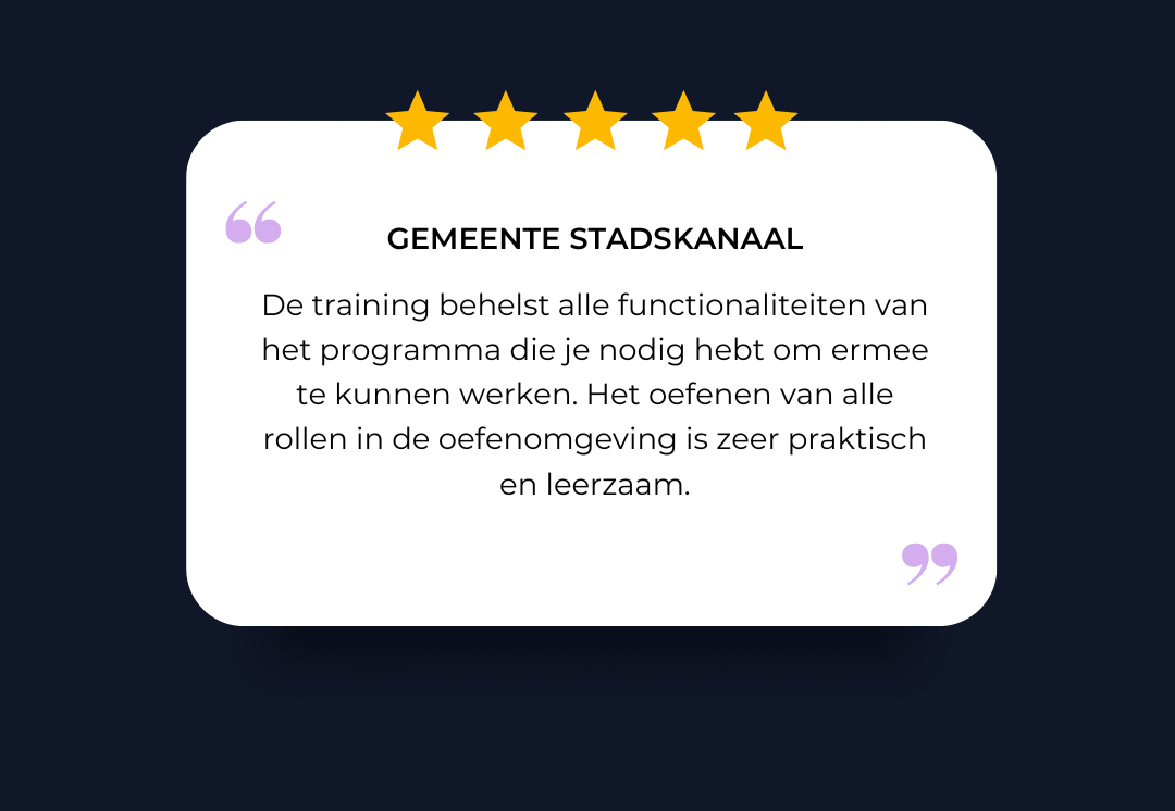 Gemeente stadskanaal - review training recruitmentsysteem